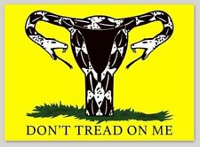 PRO-CHOICE bumper sticker decal don't tread on me gadsden flag uterus feminist picture