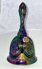 Fenton Carnival Glass Bell Mother & Child Madonna Amethyst Blues 1970s picture