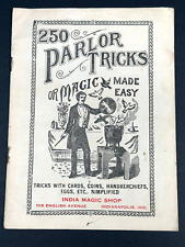 vtg 1910's 20's 250 Parlor Tricks Magic Booklet magician tricks Indianapolis IN picture