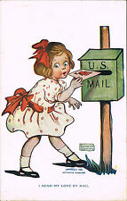 Katharine Gassaway I Send My Love By Mail ~ Girl Mails Valentine In Mail Box picture