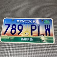 Vintage Kentucky License Plate It's that Friendly Sun 2006 Barren County 789 PLW picture