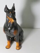 Ceramic Doberman Pincher 13’ Tall made in 1983 Japan Signed picture