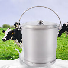 8L/14L Stainless Steel Milk Bucket Wine Pail Bucket Oil Milk Container With Lid picture