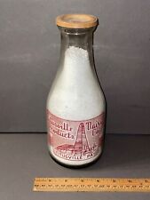 VTG TITUSVILLE DAIRY CO PRODUCTS PENNSYLVANIA 1 QT GLASS MILK BOTTLE WITH CAP picture