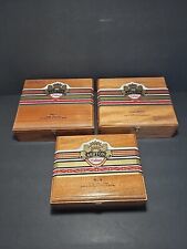 Lot of 3 Ashton Wooden Cigar Boxes picture