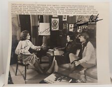 Jimmy Carter  & Rosalynn  Carter With Barbara Walters Signed 8x10 Vintage Photo  picture