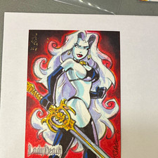 Roger Andrew’s 1/1 sketch card AE CHASE 2011 lady death picture