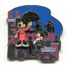 Disney Pins Minnie Mouse as Mary Poppins (Slides) & Mickey Great Movie Ride Pin picture
