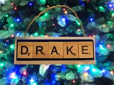 Drake Bulldogs Christmas Ornament Scrabble Tiles picture