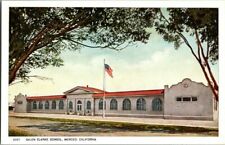 1917. GALEN CLARKE SCHOOL, MERCED, CA. POSTCARD CK11 picture