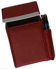 WOMEN RED CIGARETTE Hard Case pouch PU Leather Holder Wallet Purse-New picture