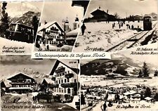 Vintage Postcard RPPC- Winter Sports, St. Johann, Tirol 1900s picture