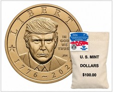 2026-P Donald J. Trump $1 Coin Bag 100 Coins $100 U.S. Mint 26SQBP picture