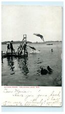 1905 Bathing Scene, Delavan Lake, Wisconsin WI Antique Postcard picture