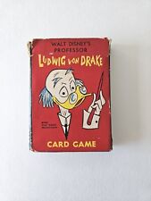 Vintage Professor Ludwig Von Drake Card Game Walt Disney Productions 1960 picture