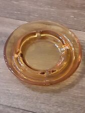 Vintage Amber Glass Ashtray 5inch picture