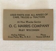 Vintage Wisconsin Risque Business Card Used Parts Cars Trucks Tractors Wrecker picture