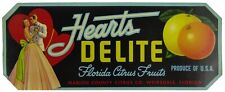 Vintage Florida Delite Citrus 1950 Marion County Citrus Co. Crate Label picture
