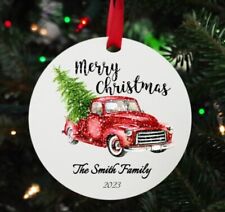 Family Christmas Truck Ornament, Personalized Christmas Ornament Gift picture