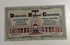 1960 Democratic National Convention John F Kennedy Acceptance Speech Ticket  picture