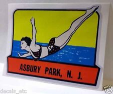 Asbury Park NJ Vintage Style Travel Decal / Vinyl Sticker, Luggage Label picture