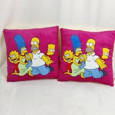 Simpsons universal studios family portrait pillow X 2 Bart Homer Maggie Lisa picture