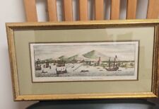 Lot of 2 Hand Colored Plates: A Prospect of the Town of Batavia and A View of th picture