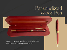 Personalized Custom Red Maple Wood Ballpoint Pens Executive Laser Engraved Gift picture