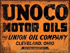 Rust Look Unoco Motor Oils Advertising Metal Sign 3 Sizes to Choose From picture
