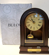 Bulova B7467 Hardwick Clock, Walnut Brown, 2021, Pre-owned in Original Box picture