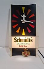 Vintage Schmidt's Of Philadelphia Light Beer  Light Pendulum Clock Works Great picture