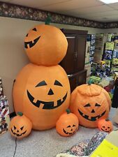 RARE Gemmy 2007 6ft Tall Animated Pumpkin Patch Halloween Airblown Inflatable picture