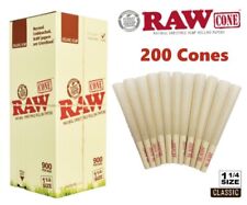 Authentic RAW Organic 1 1/4 Size Hemp Pre-Rolled Cones 200 Pack picture