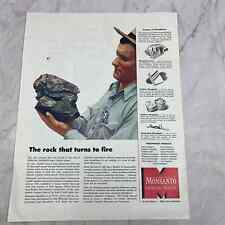 The Rock That Turns To Fire Monsanto Chemicals & Plastics 1951 Ad FL6-10 picture