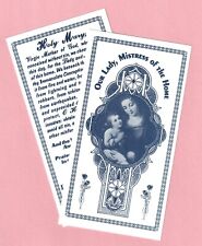 Holy Card Pray to Blessed Virgin Mary to PROTECT YOUR HOME, FAMILY Nice Old Card picture