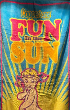 COPPERTONE Girl Fun in the Sun Beach Towel Cotton Vintage Vibe Advertisement picture