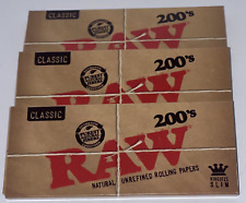 3 Packs RAW 200's Classic King Size Slim Flat Pack, Uncreased Rolling papers picture