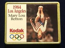 Vintage 1995 Kodak Lapel Hat Pin - 1984 Los Angeles Olympics Mary Lou Retton picture