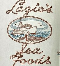 Vintage 1950s Tom Lazio's Co Sea Food Restaurant Placemat Eureka Humboldt Bay picture