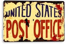 TIN SIGN United States Post Office Rustic Mail Sign A184 picture