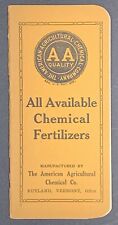1918 The American Agricultural Chemical Company Fertilizer Book Calendar picture