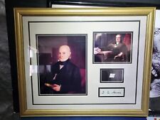 John Quincy Adams 19x23 Custom Framed Matted Display with Hand Written Word COA picture