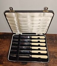Vintage Lewis Rose & Company Bakelite Stainless Knife Set in Original Case picture