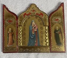 Vintage Italian Florentine Triptych Beato Angelico Madonna picture