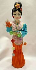 Vintage Wood & Cloth Oriental Doll Souvenir Giesha 10 1/2