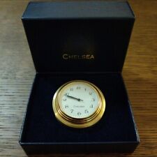 Chelsea Button Clock Heavy Brass Paperweight 2