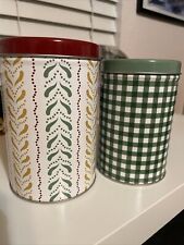 IKEA Tin Set Of Two Green, White, Red picture