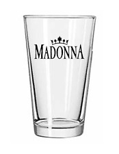 Madonna - Rock - Pop - 16oz Pint Beer Glass Pub Barware Seltzer Liquor Tea Soda picture