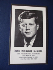 Vintage President John Fitzgerald Kennedy JFK Funeral Prayer Card picture