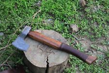 HAND MADE DAMASCUS Black leather grip Rose wood TOMAHAWK, HATCHET, AXE,INTEGRAL picture